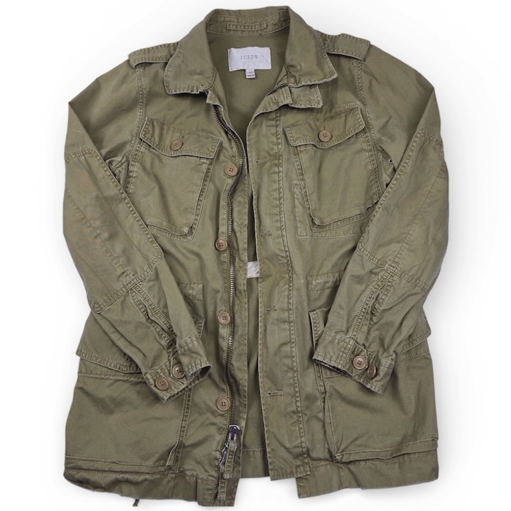 J.Crew Women’s M Boyfriend Fatigue Military Utility Gorpcore Army Twill Jacket